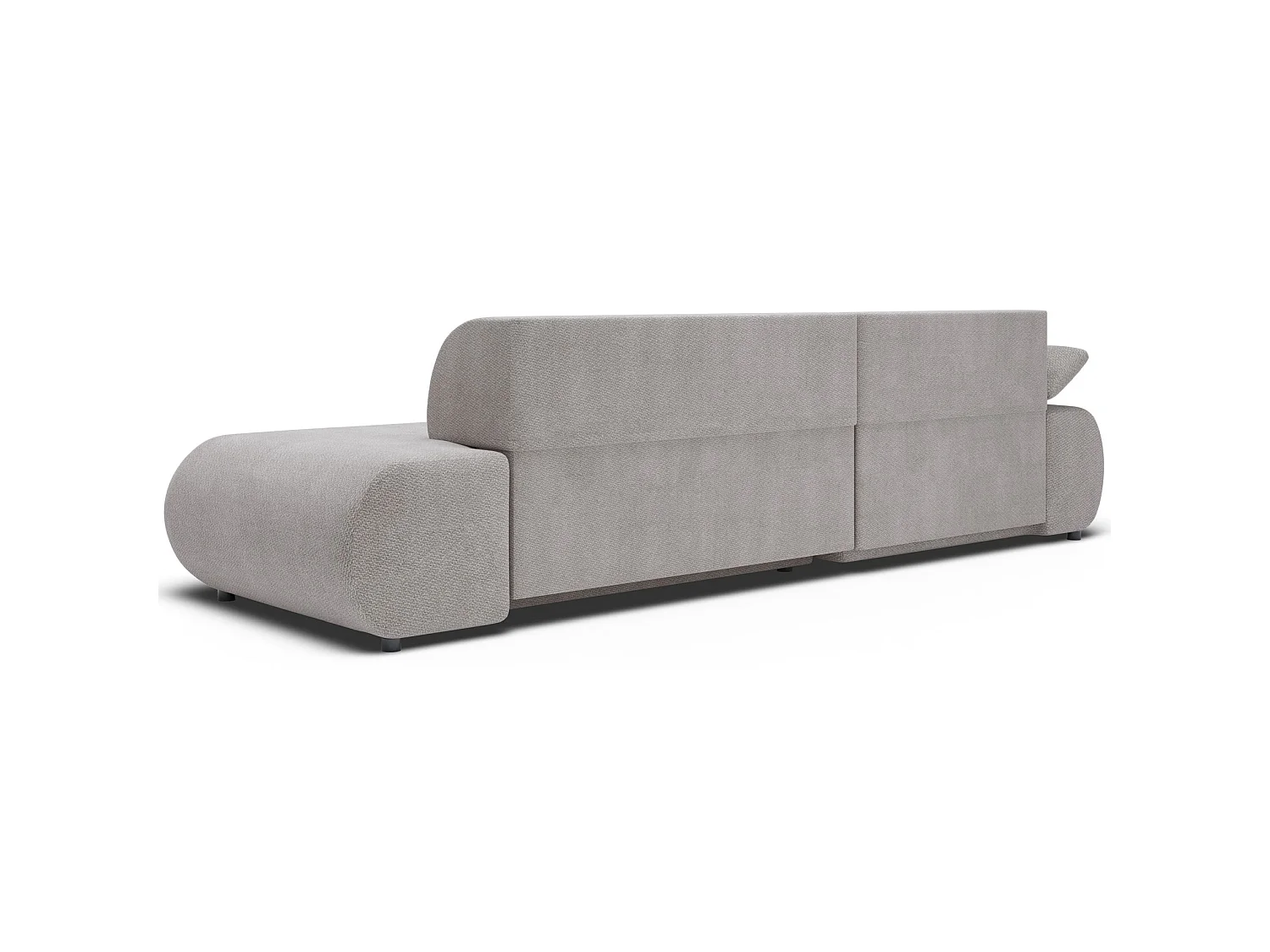 Canapé d'angle convertible – Chenille – angle à gauche – Gris clair – ARMONE