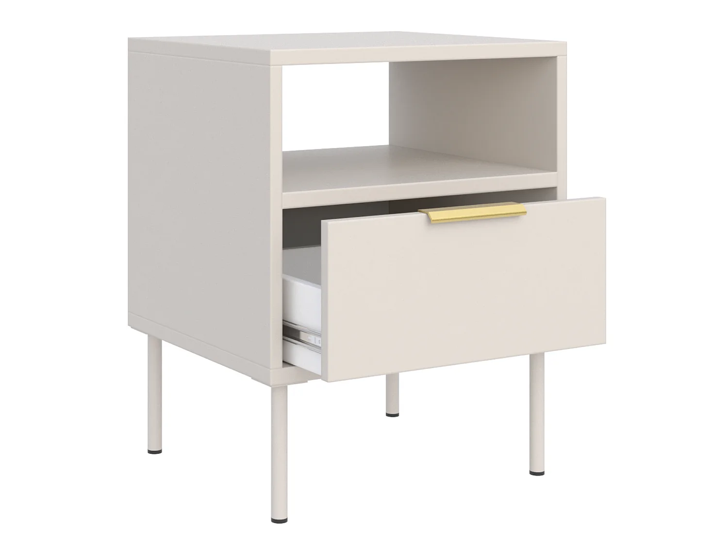 Nachttisch mit Schublade und Nische - 45 cm - Kaschmir - VENA