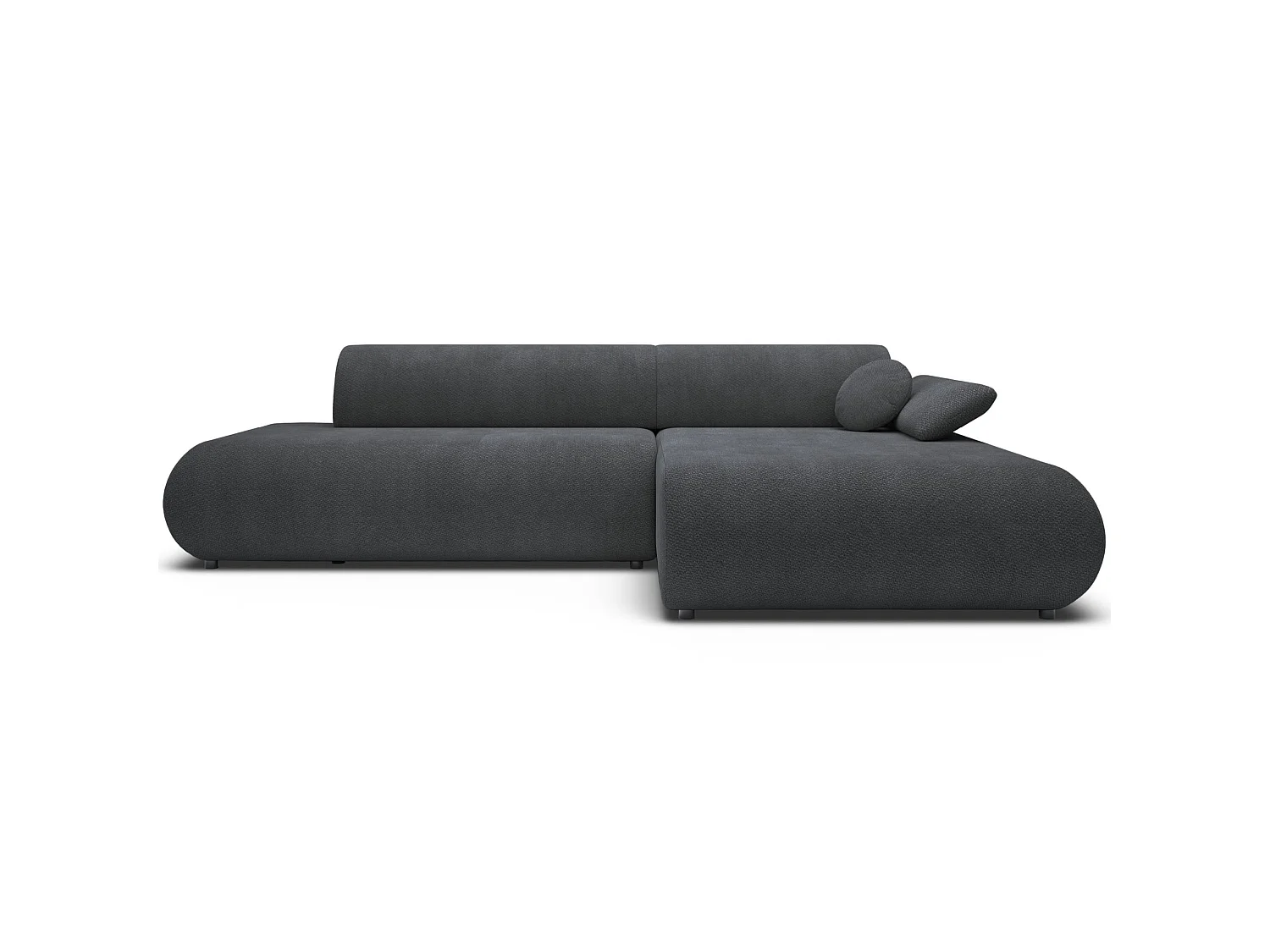 Canapé d'angle convertible – Chenille – angle à droite – Graphite – ARMONE