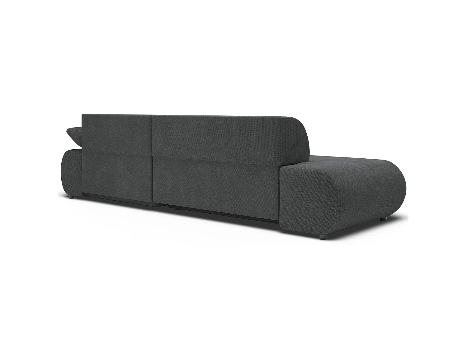 Canapé d'angle convertible – Chenille – angle à droite – Graphite – ARMONE