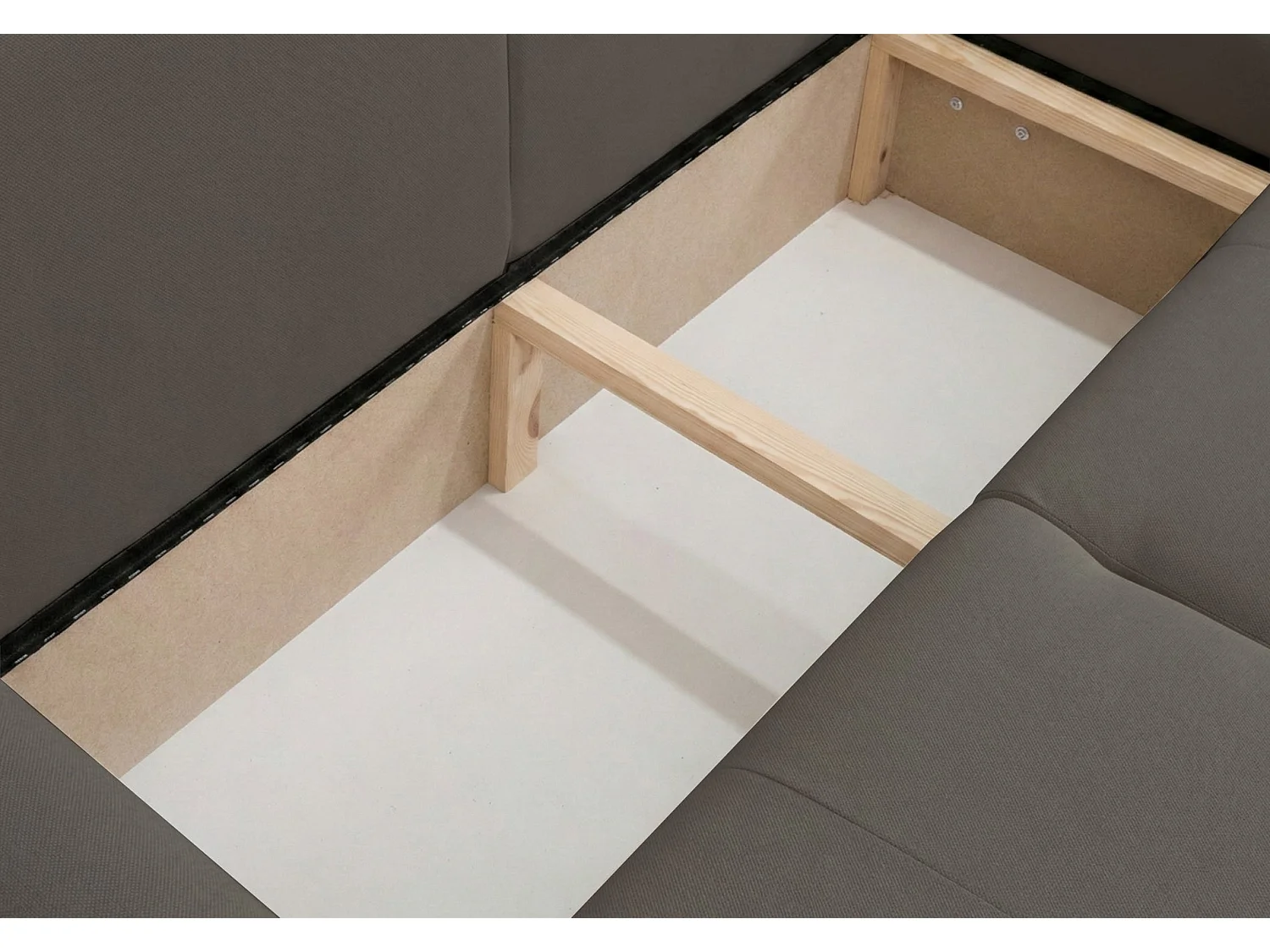 Canapé d'angle convertible – universel – velours beige foncé - OLIDO