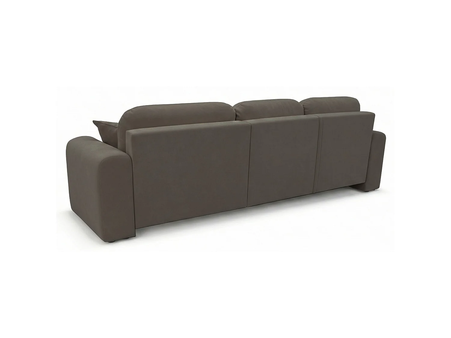 Canapé d'angle convertible – universel – velours beige foncé - OLIDO