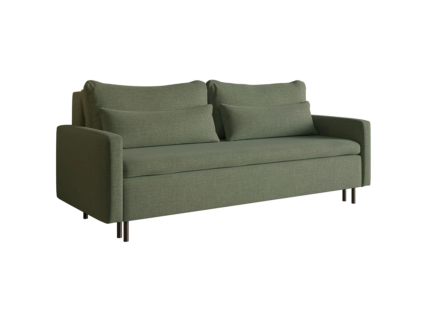 Canapé 3 places convertible avec coffre – Chenille – Vert foncé – UMPRO
