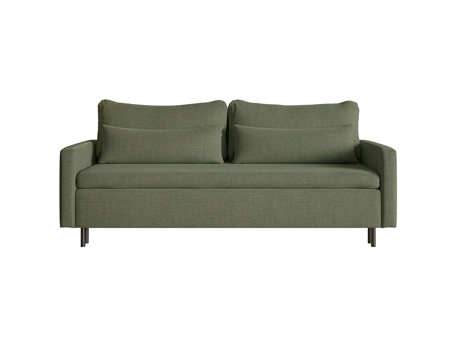 Canapé 3 places convertible avec coffre – Chenille – Vert foncé – UMPRO