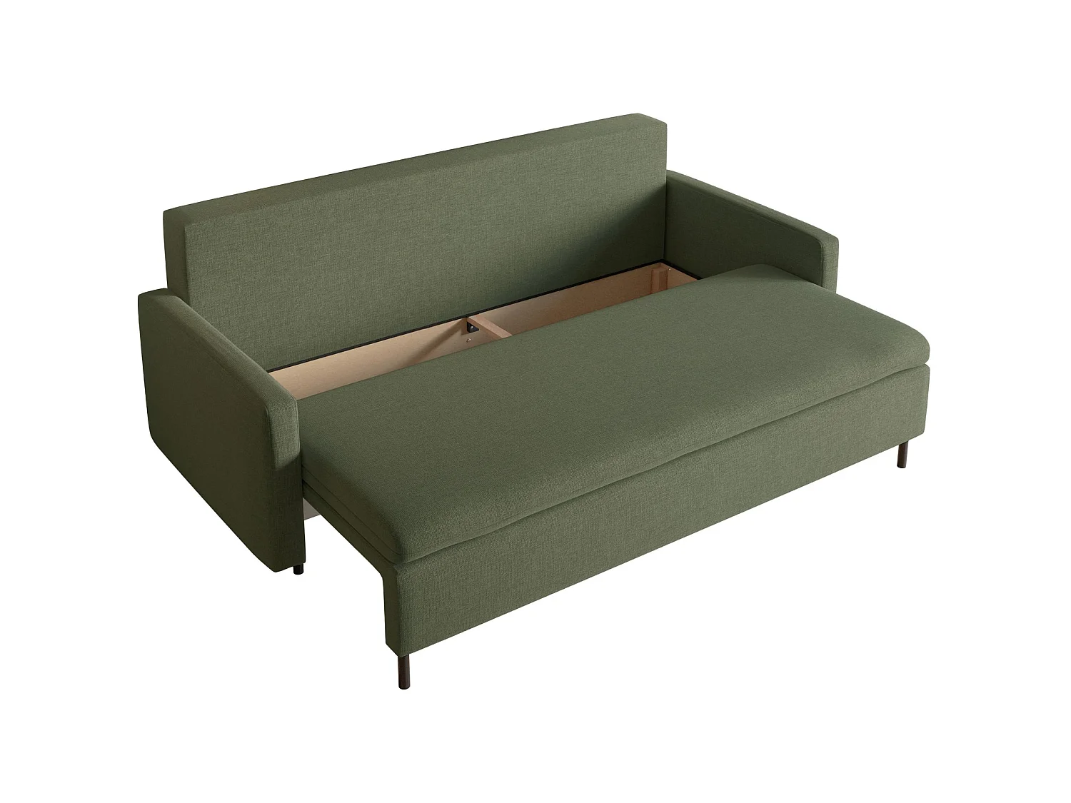 Canapé 3 places convertible avec coffre – Chenille – Vert foncé – UMPRO