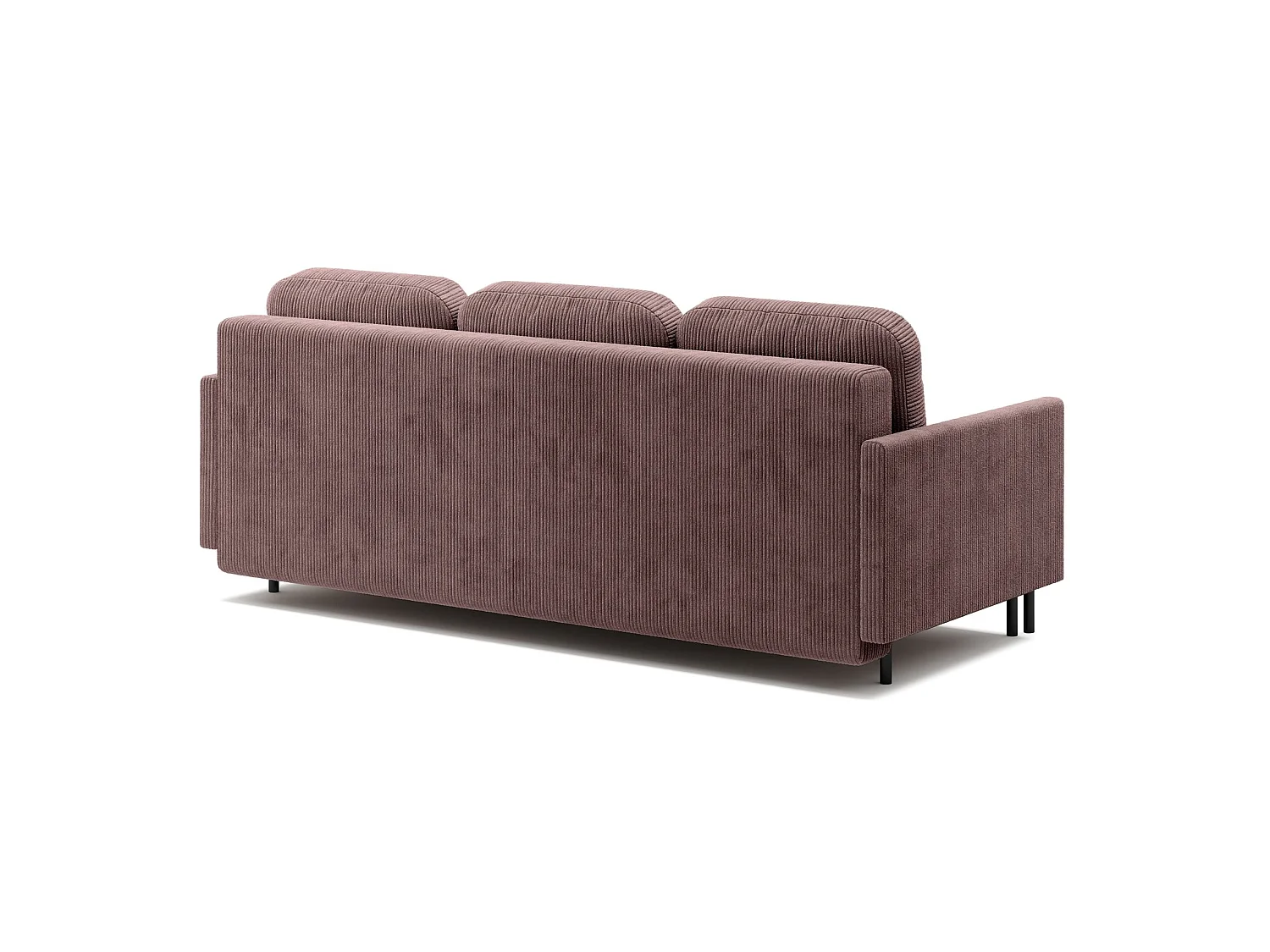 Canapé 3 places convertible avec coffre – Velours côtelé – Violet – HAMIEL
