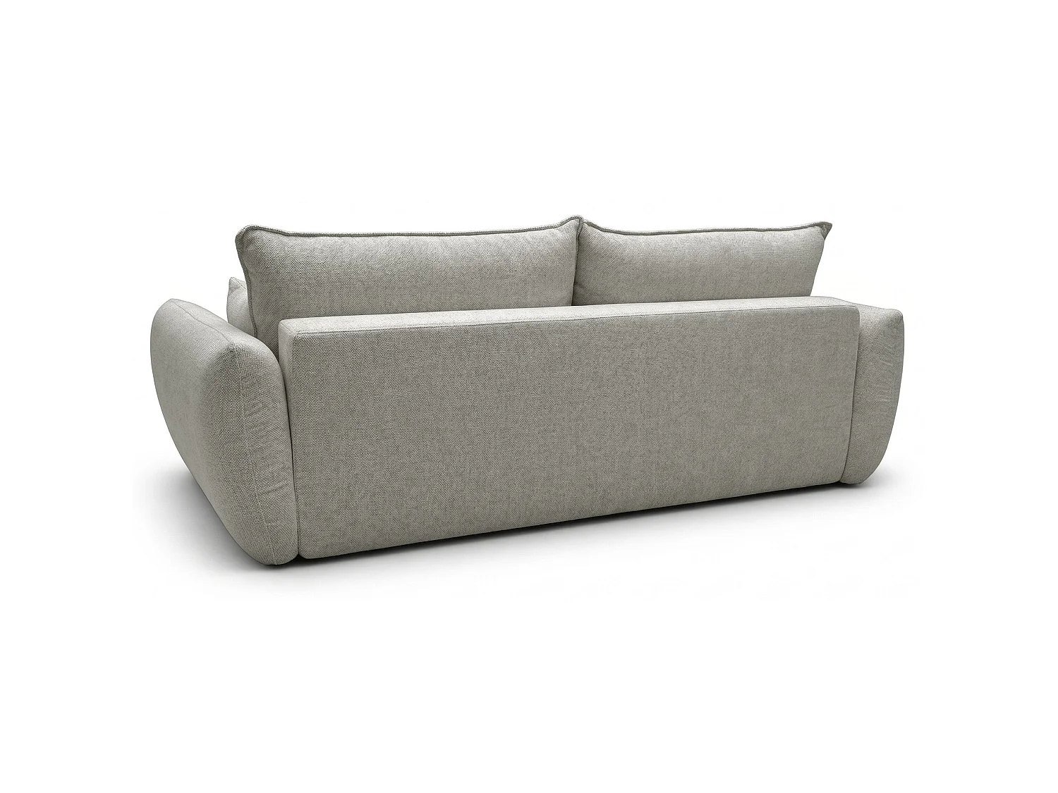 Canapé 3 places convertible avec coffre – tissu chenille – beige gris – ZORDO