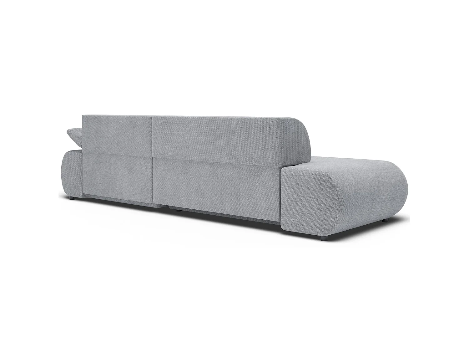 Canapé d'angle convertible – Chenille – angle à droite – Gris – ARMONE