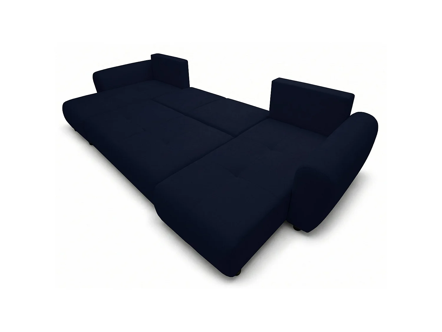Canapé d'angle convertible – en forme de U – velours bleu marine- OLIDO