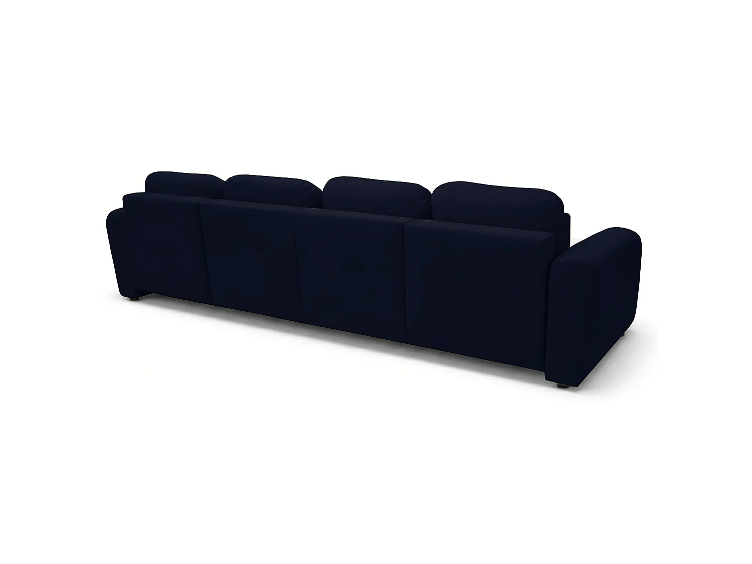Canapé d'angle convertible – en forme de U – velours bleu marine- OLIDO