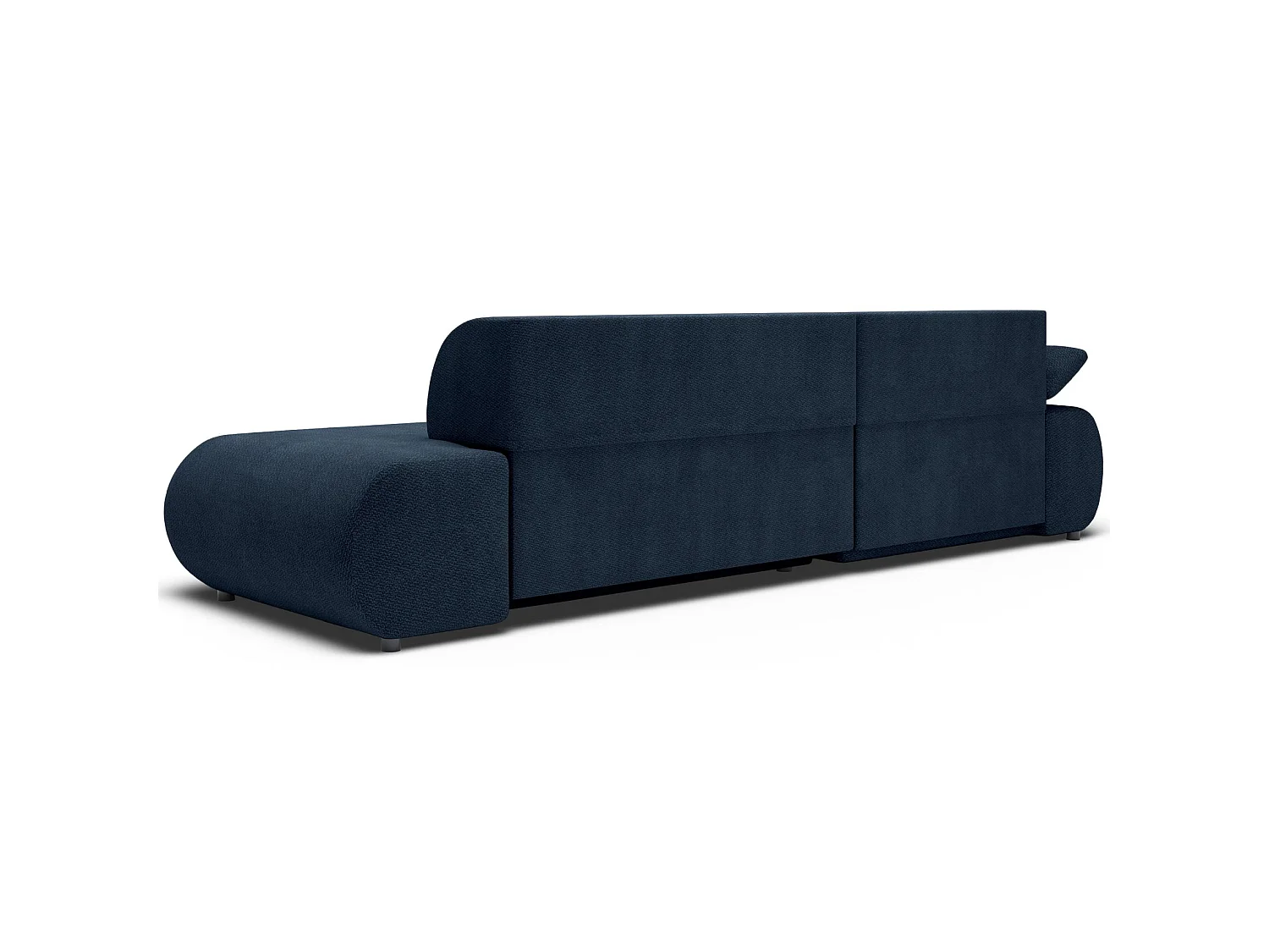 Canapé d'angle convertible – Chenille – angle à gauche – Bleu marine – ARMONE
