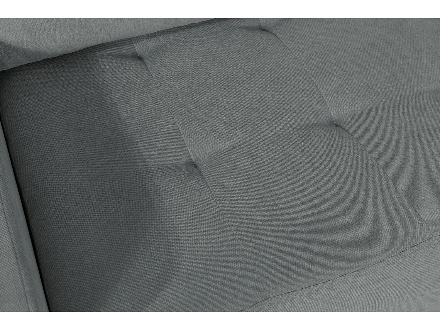 Ecksofa mit Schlaffunktion & Bettkasten – Chenille – Ottomane rechts – Aschgrau – LARELLE