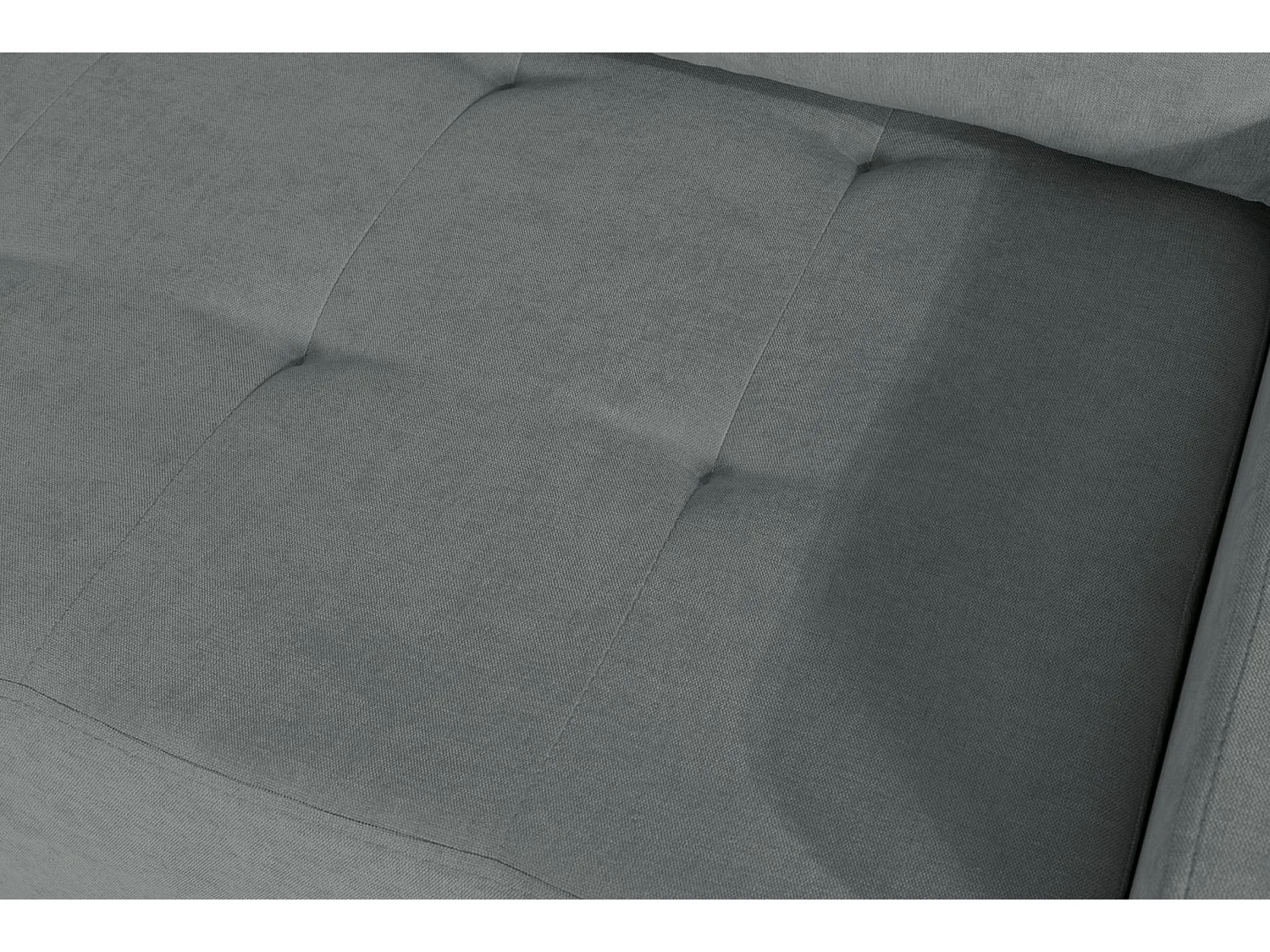 Ecksofa mit Schlaffunktion & Bettkasten – Chenille – Ottomane links – Aschgrau – LARELLE