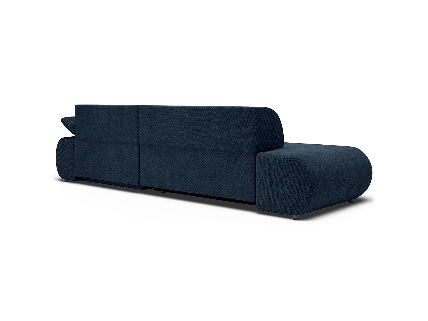 Canapé d'angle convertible – Chenille – angle à droite – Bleu marine – ARMONE