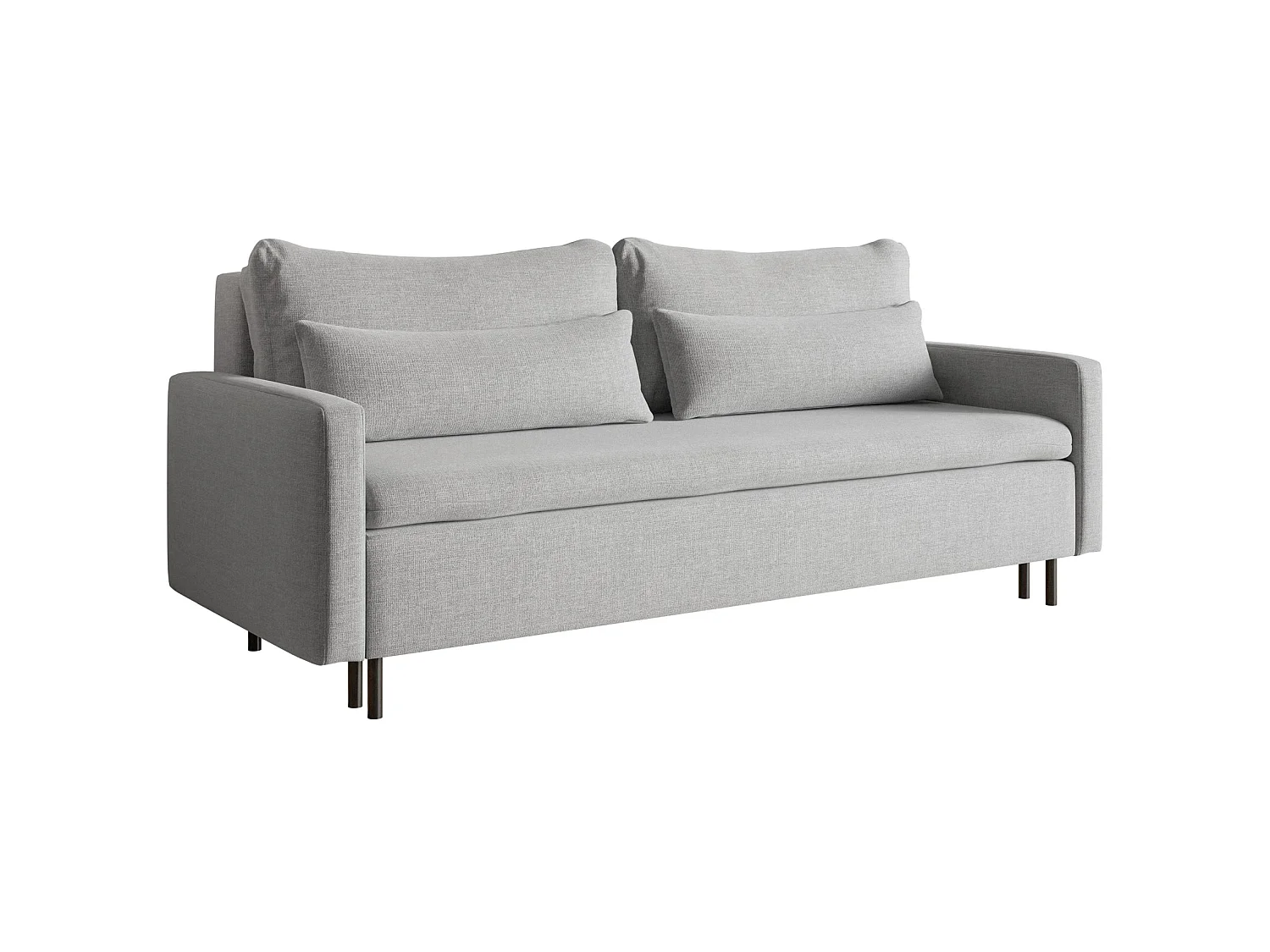 Canapé 3 places convertible avec coffre – Chenille – Gris – UMPRO