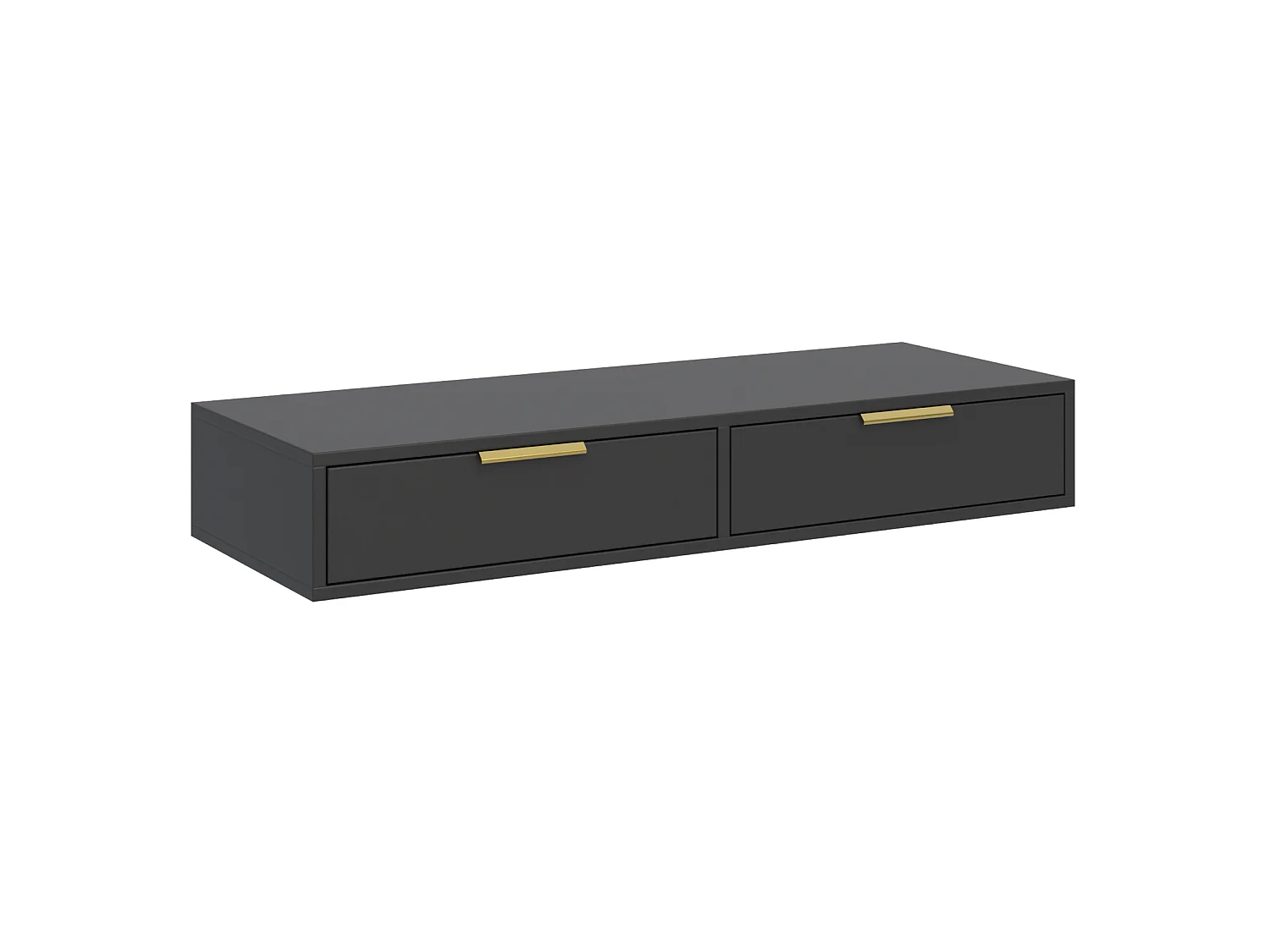 Schminktisch mit 2 Schubladen - Schwarz - 110 cm - VENA