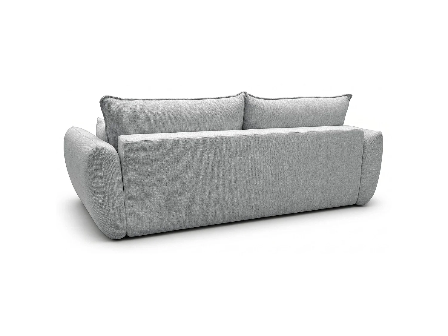 Canapé 3 places convertible avec coffre – tissu chenille – gris – ZORDO