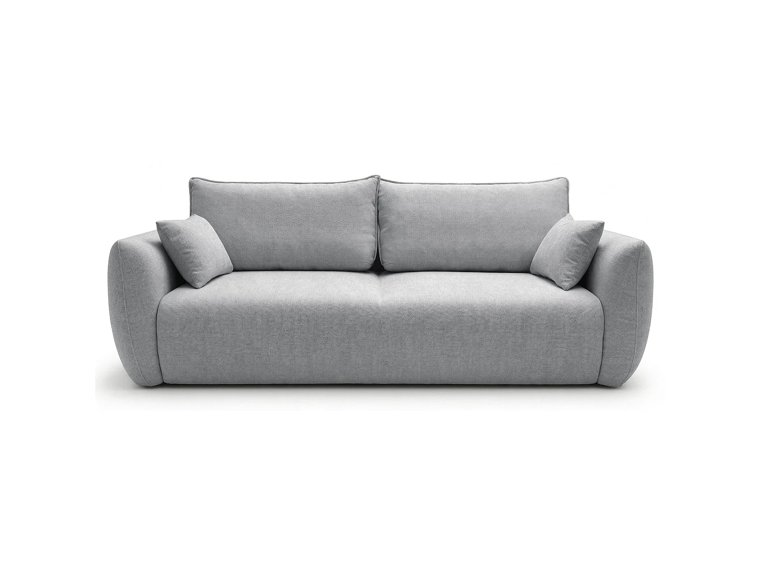 Canapé 3 places convertible avec coffre – tissu chenille – gris – ZORDO