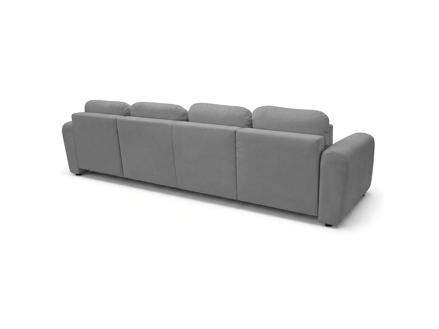 Canapé d'angle convertible – en forme de U –velours gris - OLIDO