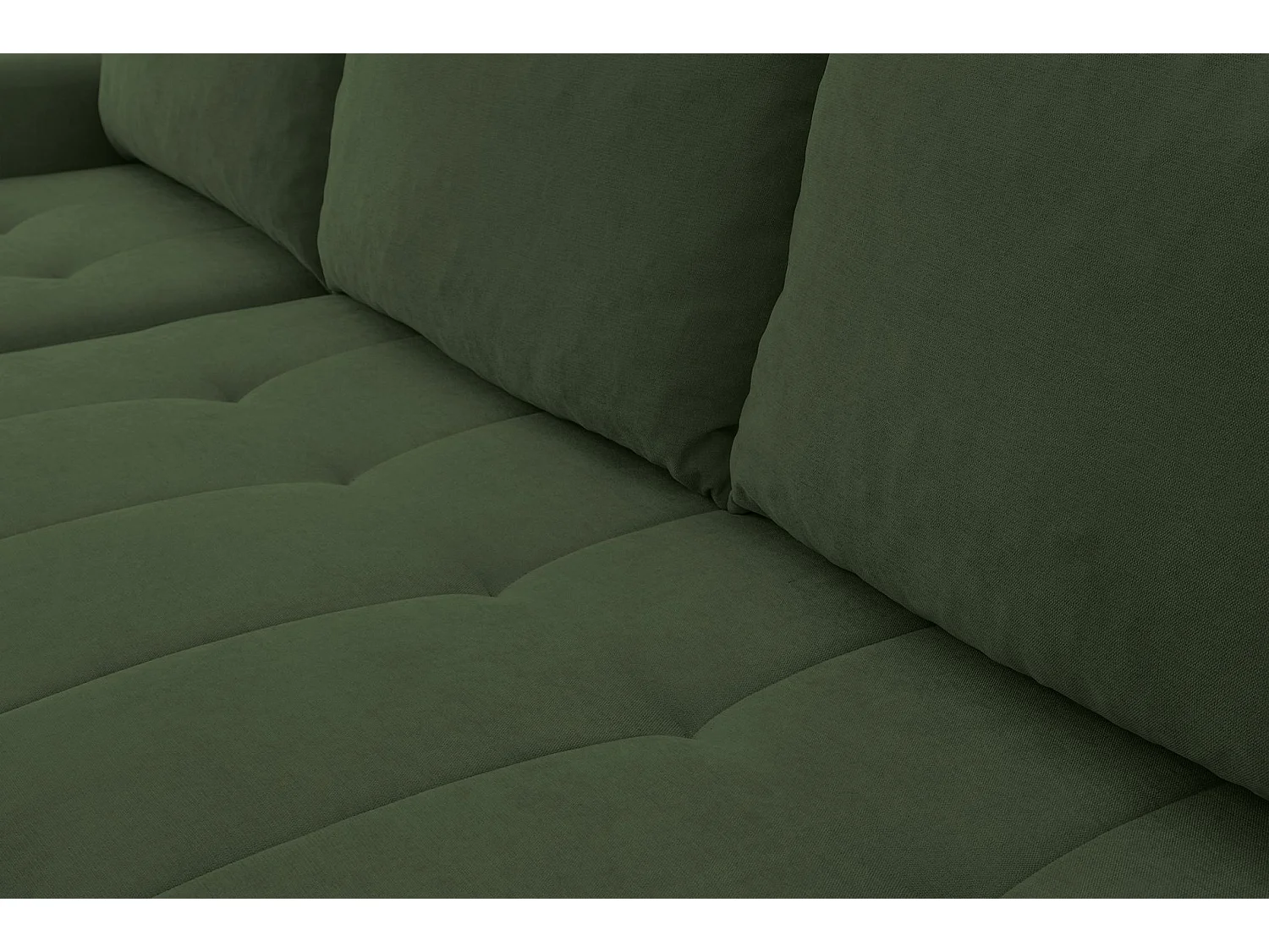 Ecksofa mit Schlaffunktion & Bettkasten – Chenille – Universal – Grün – TIMMONE
