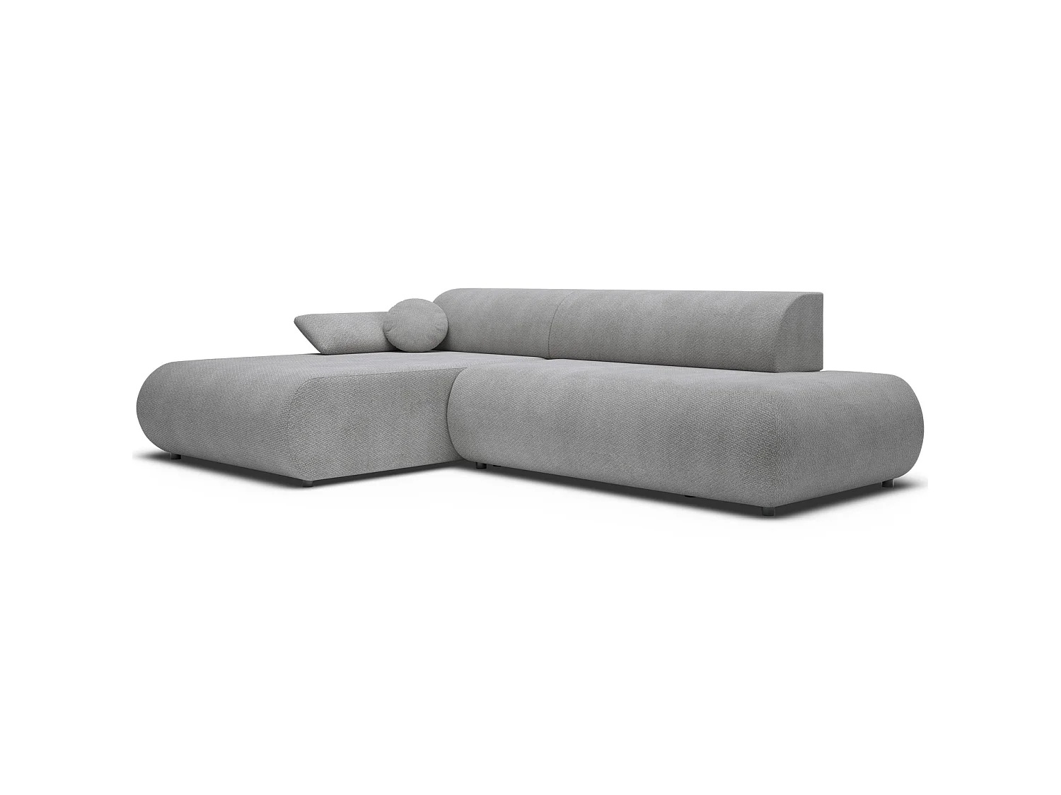 Canapé d'angle convertible – Chenille – angle à gauche – Gris – ARMONE