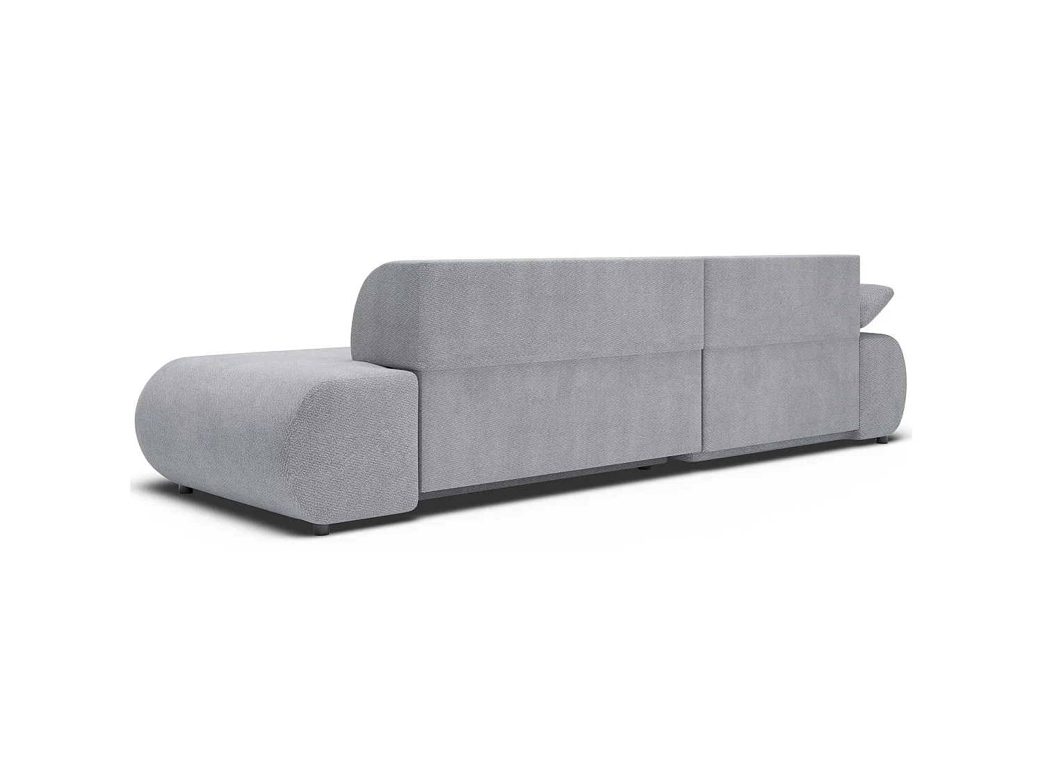 Canapé d'angle convertible – Chenille – angle à gauche – Gris – ARMONE
