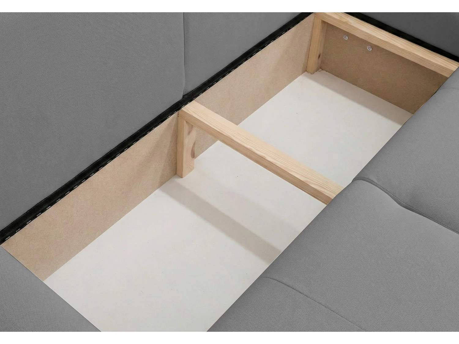 Canapé d'angle convertible – universel – velours gris- OLIDO