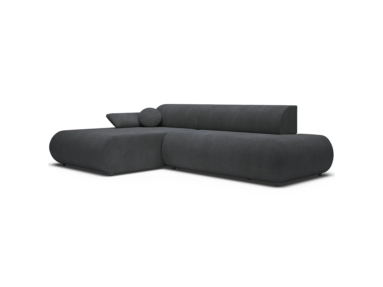 Canapé d'angle convertible – Chenille – angle à gauche – Graphite – ARMONE