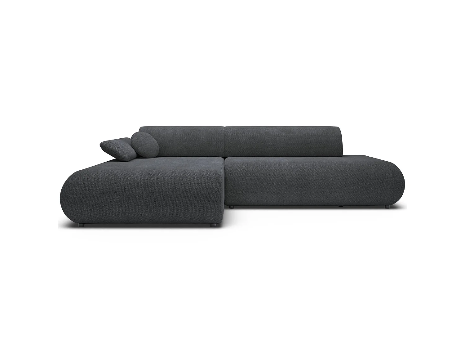 Canapé d'angle convertible – Chenille – angle à gauche – Graphite – ARMONE