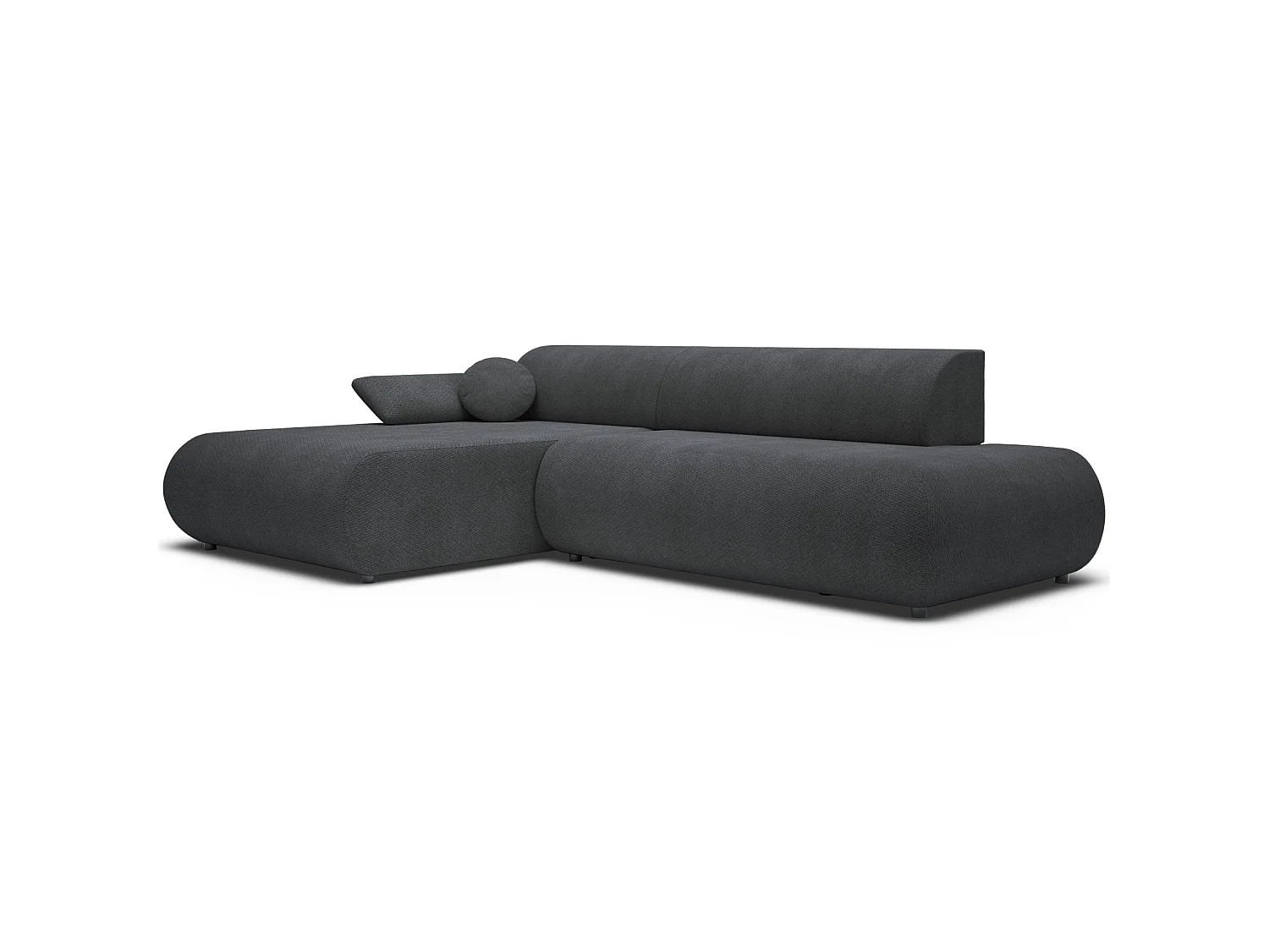 Canapé d'angle convertible – Chenille – angle à gauche – Graphite – ARMONE