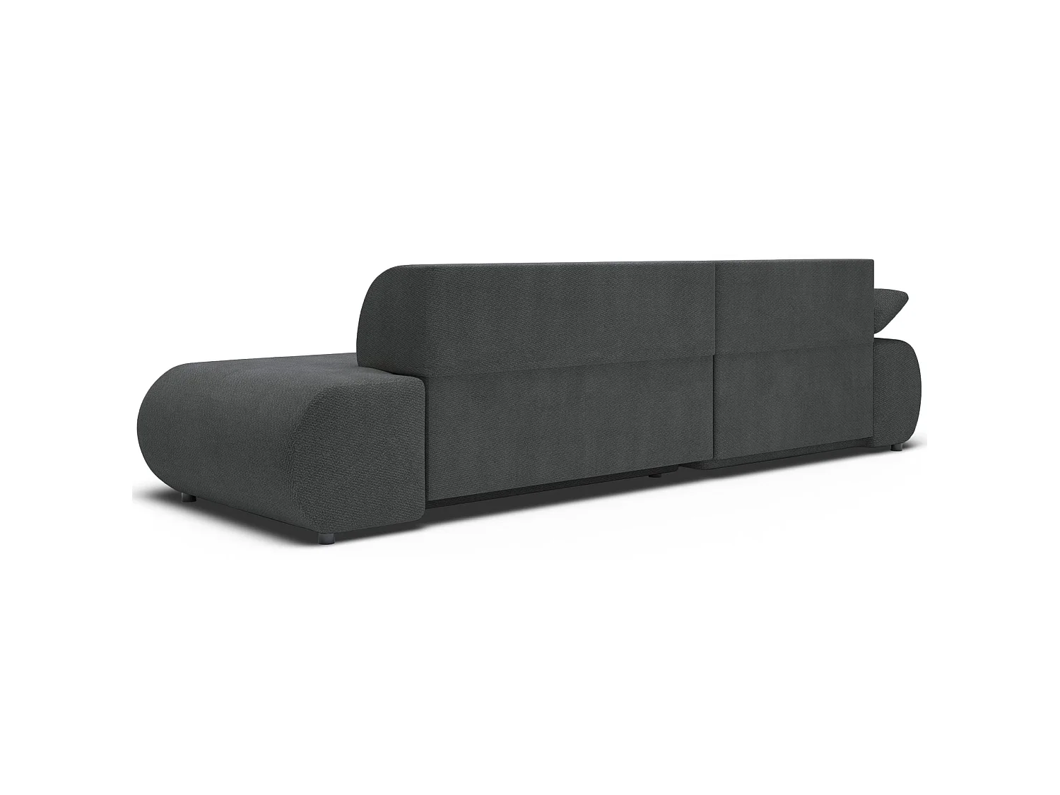 Canapé d'angle convertible – Chenille – angle à gauche – Graphite – ARMONE