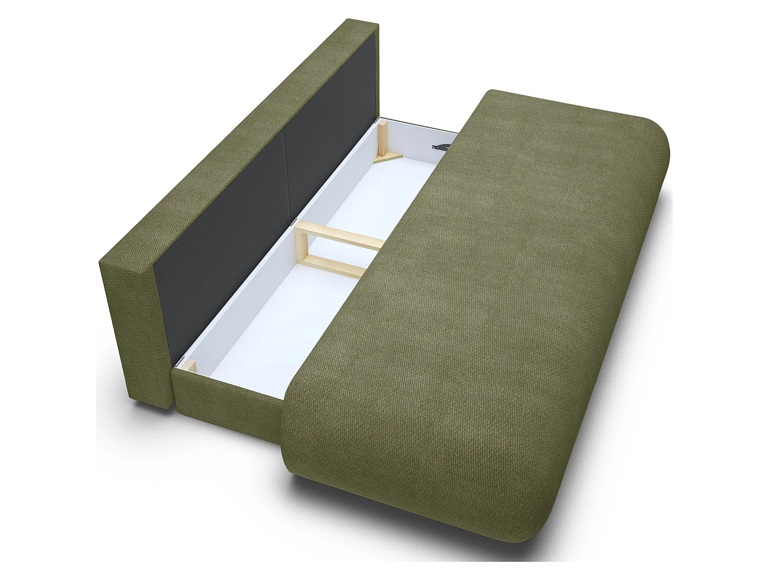 3-Sitzer Sofa mit Schlaffunktion – Chenille – Olivgrün – ARMONE