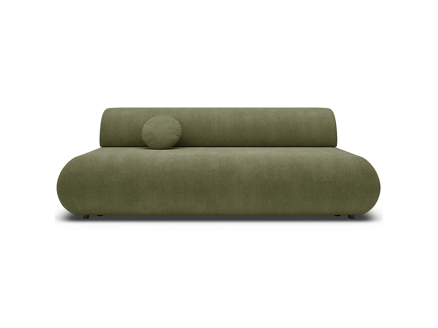 Canapé convertible 3 places – Chenille – Vert olive – ARMONE