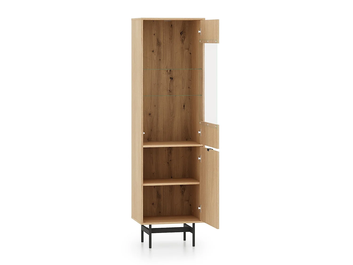 Vitrine 1 porte – Chêne mavelie – 54 cm – HEGGERS