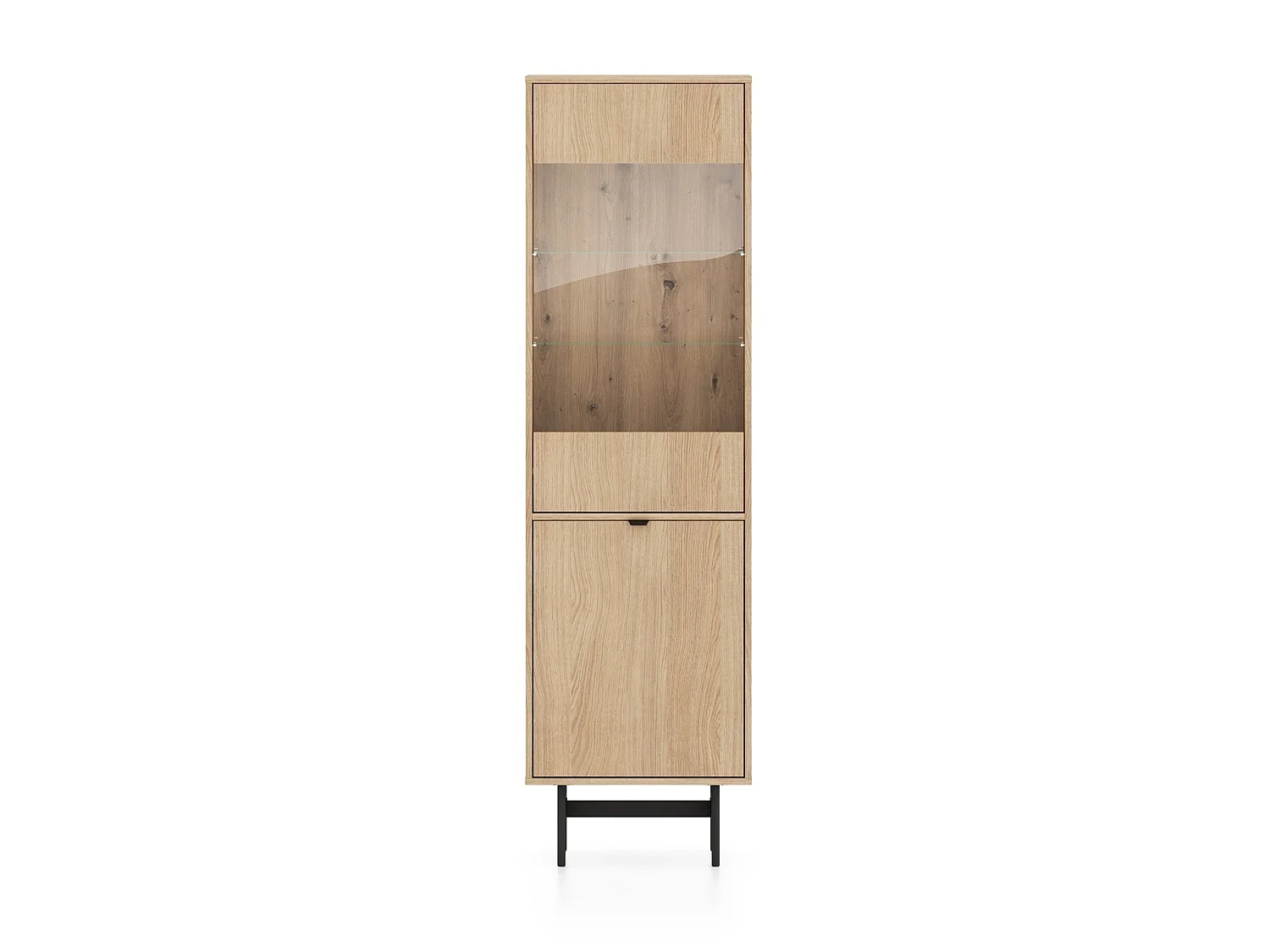 Vitrine 1 porte – Chêne mavelie – 54 cm – HEGGERS