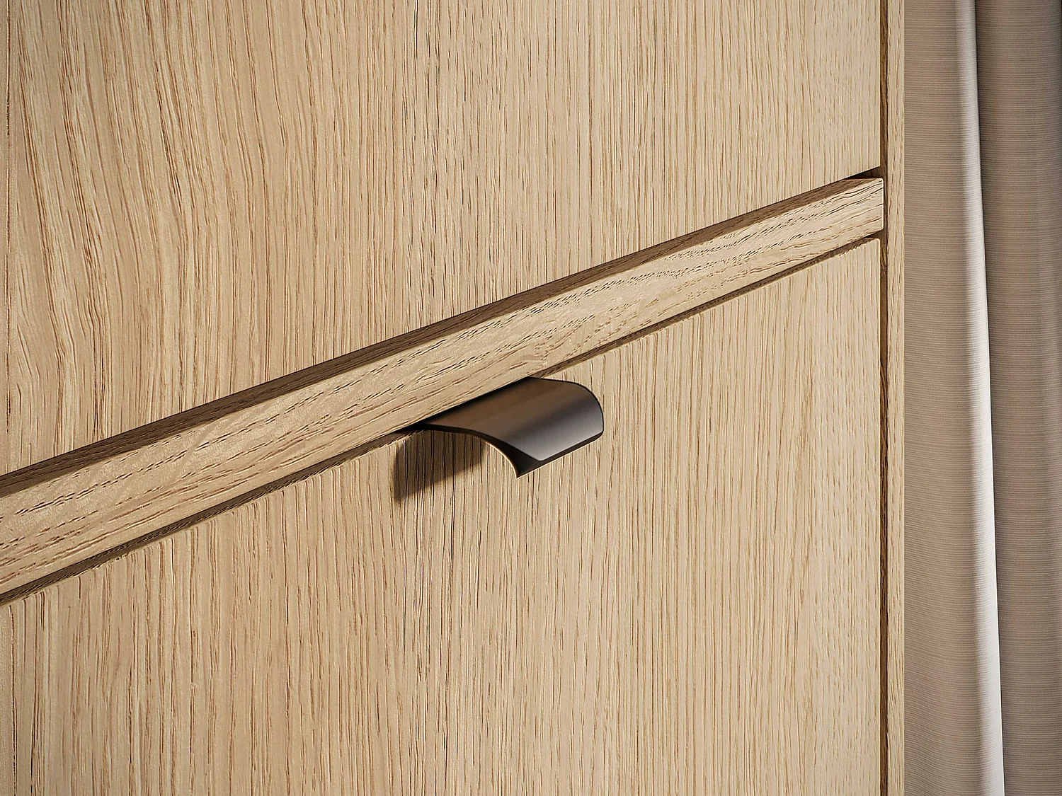 Vitrine 1 porte – Chêne mavelie – 54 cm – HEGGERS