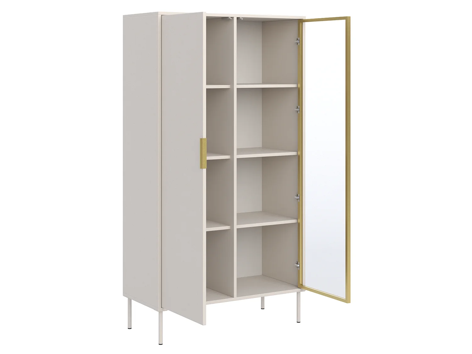 Vitrine 2 portes – façade en verre – Cachemire – 90 cm – VENA