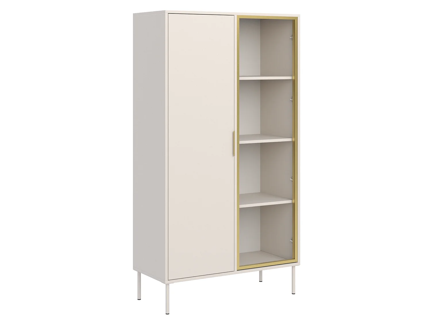 Vitrine 2 portes – façade en verre – Cachemire – 90 cm – VENA
