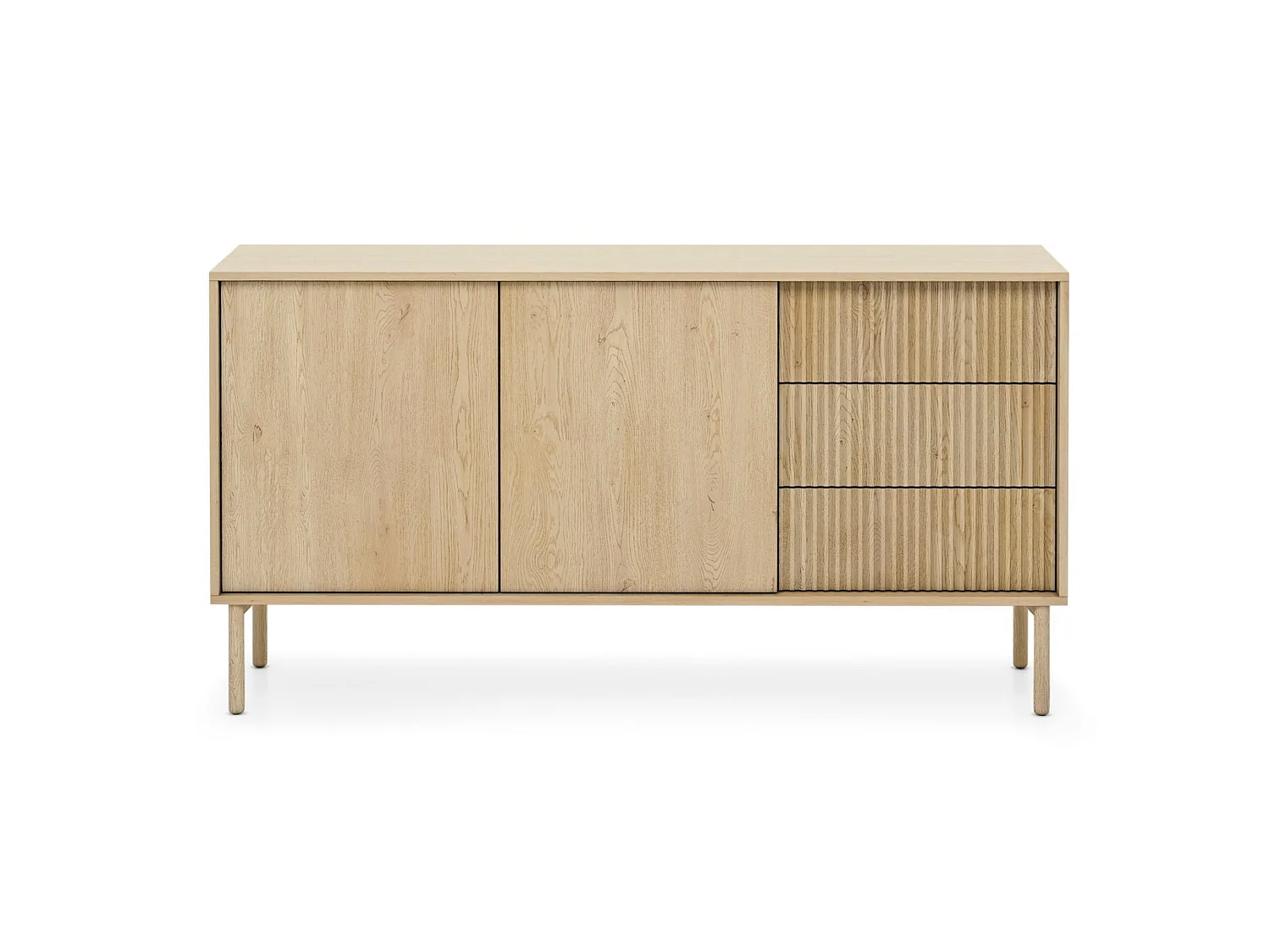 Sideboard 3-türig,3 Schubladen, Cremona Eiche, 153 cm - TAVO