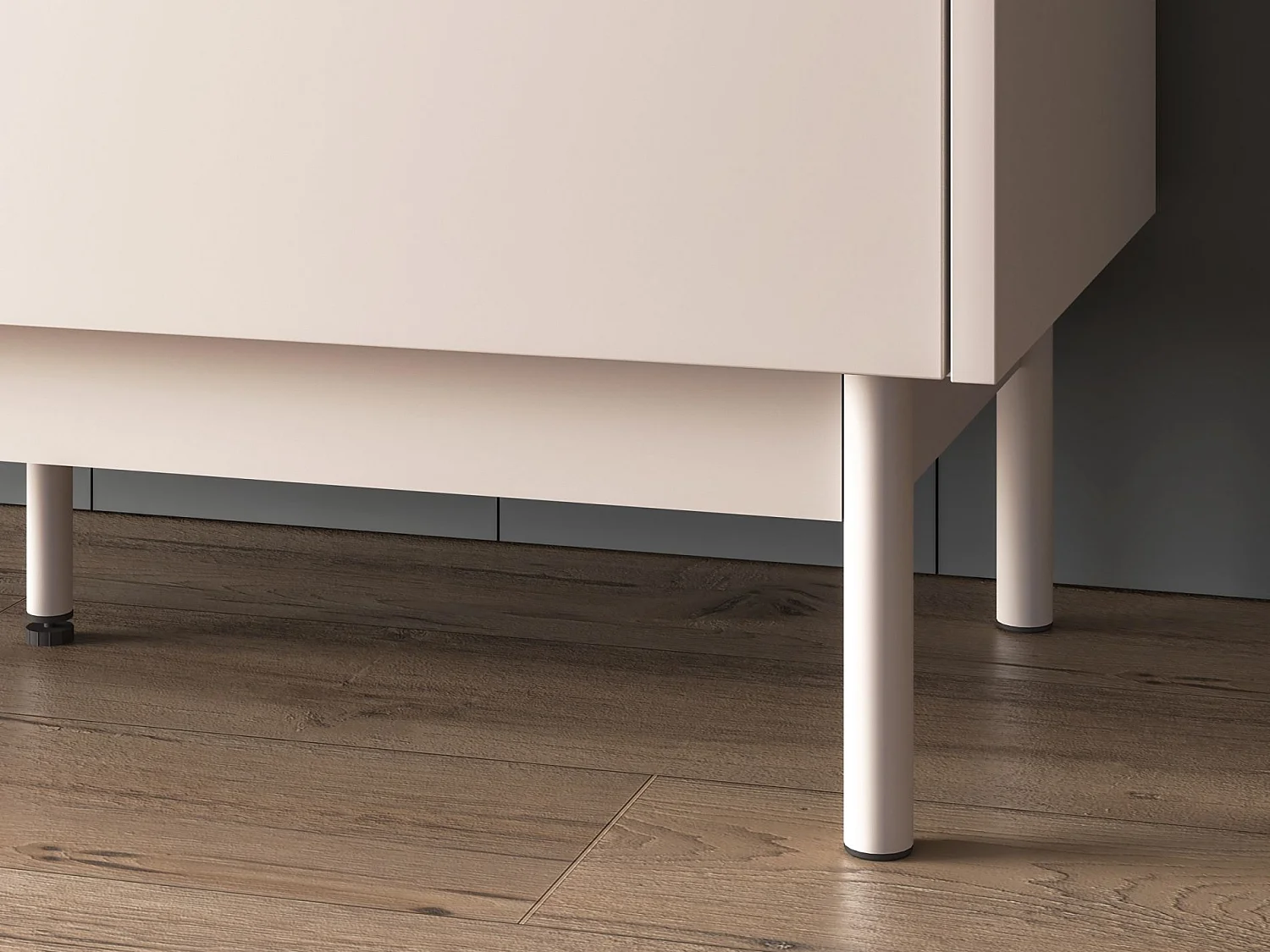 Highboard 4-türig – Kaschmirgrau/Eichenholzoptik – 92 cm – DUNEA