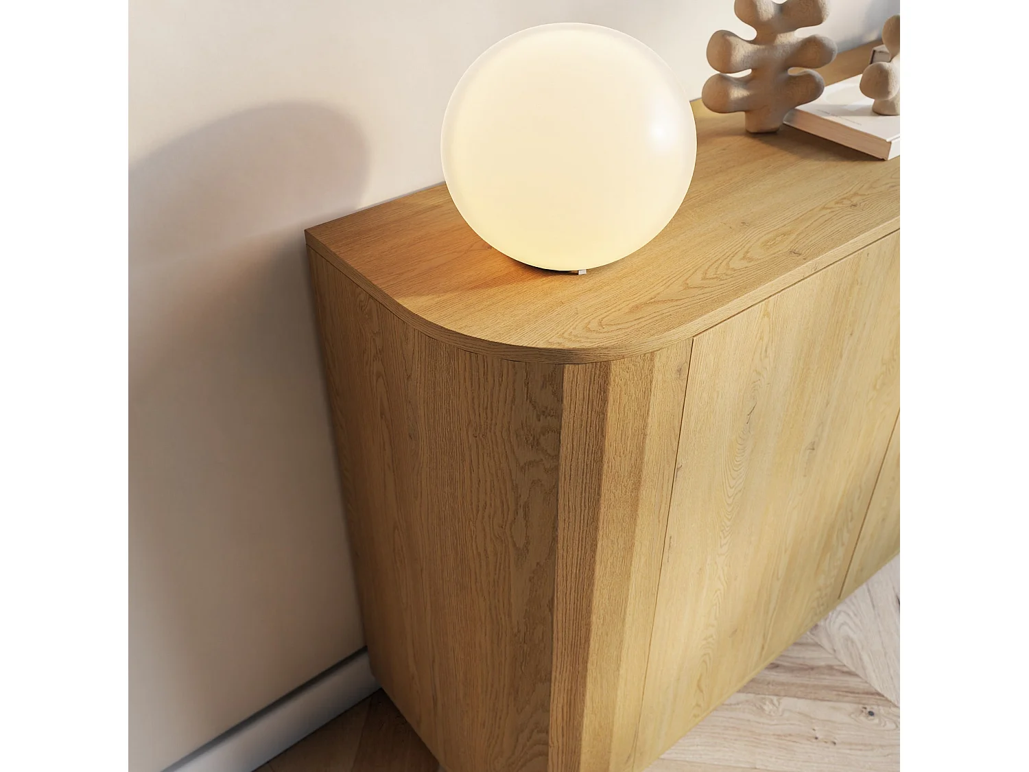 Sideboard 2-türig, Eiche Cremona Torro, 140 cm - CORU