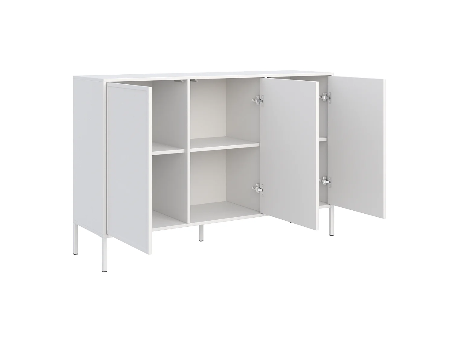 Sideboard 3-türig, Weiß, 150 cm - VELVETO