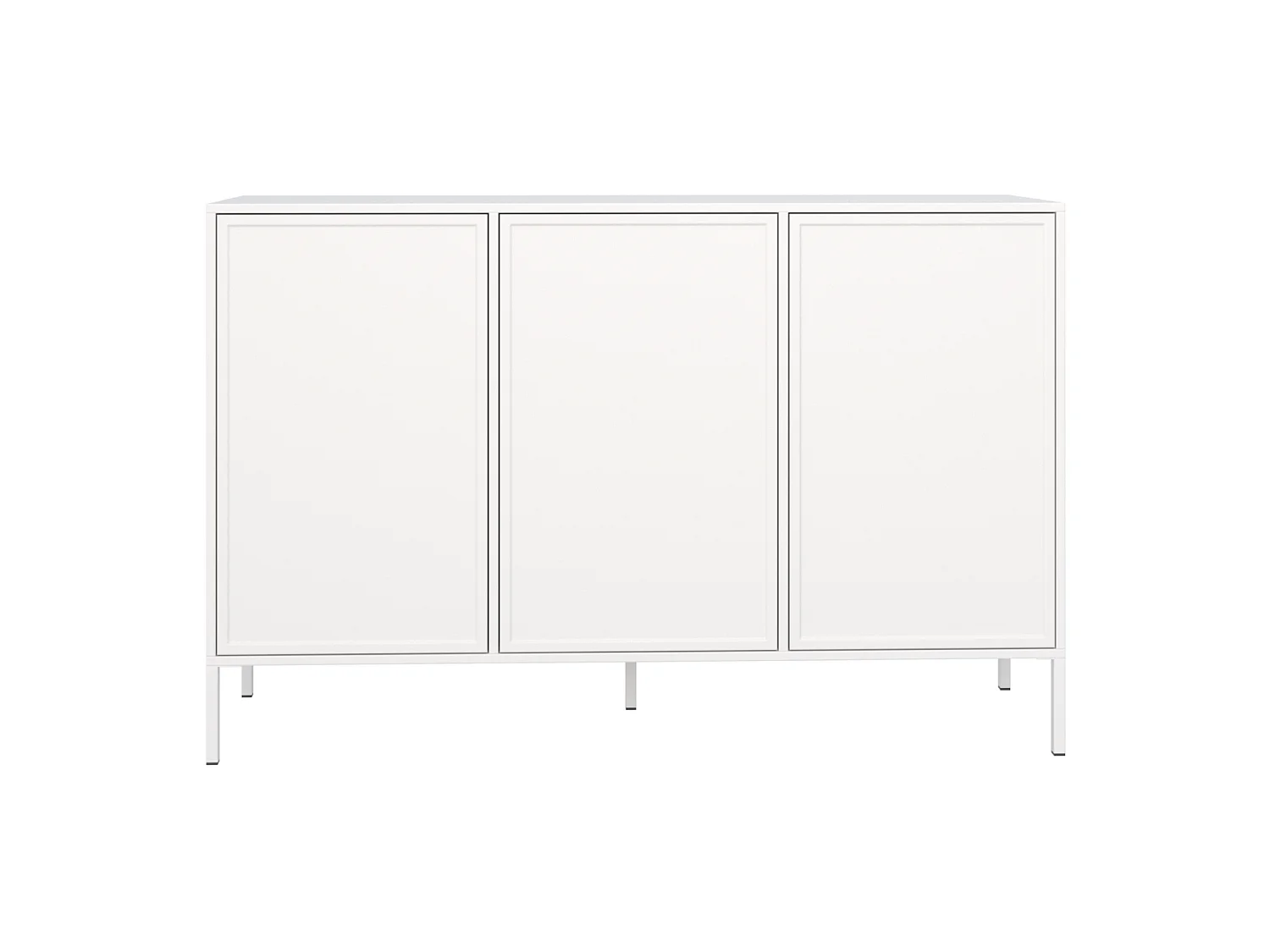 Sideboard 3-türig, Weiß, 150 cm - VELVETO