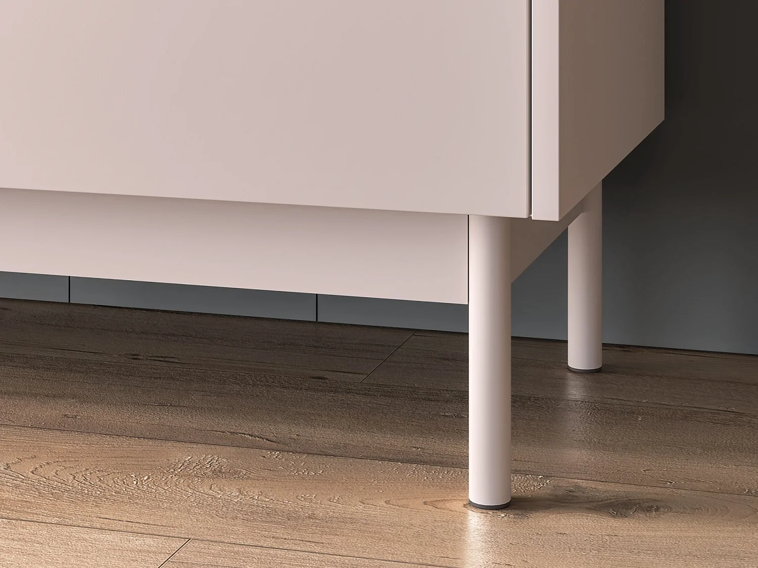 Sideboard mit 3 Schubladen – Kaschmirgrau/Eichenholzoptik – 154 cm – DUNEA