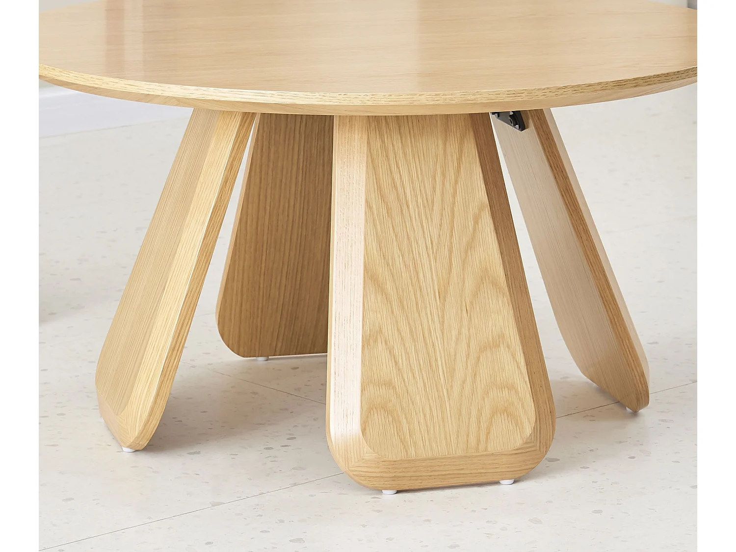 Ronde salontafel 80 cm – eikenhoutlook – MDF met echt houtfineer – AFFITLY