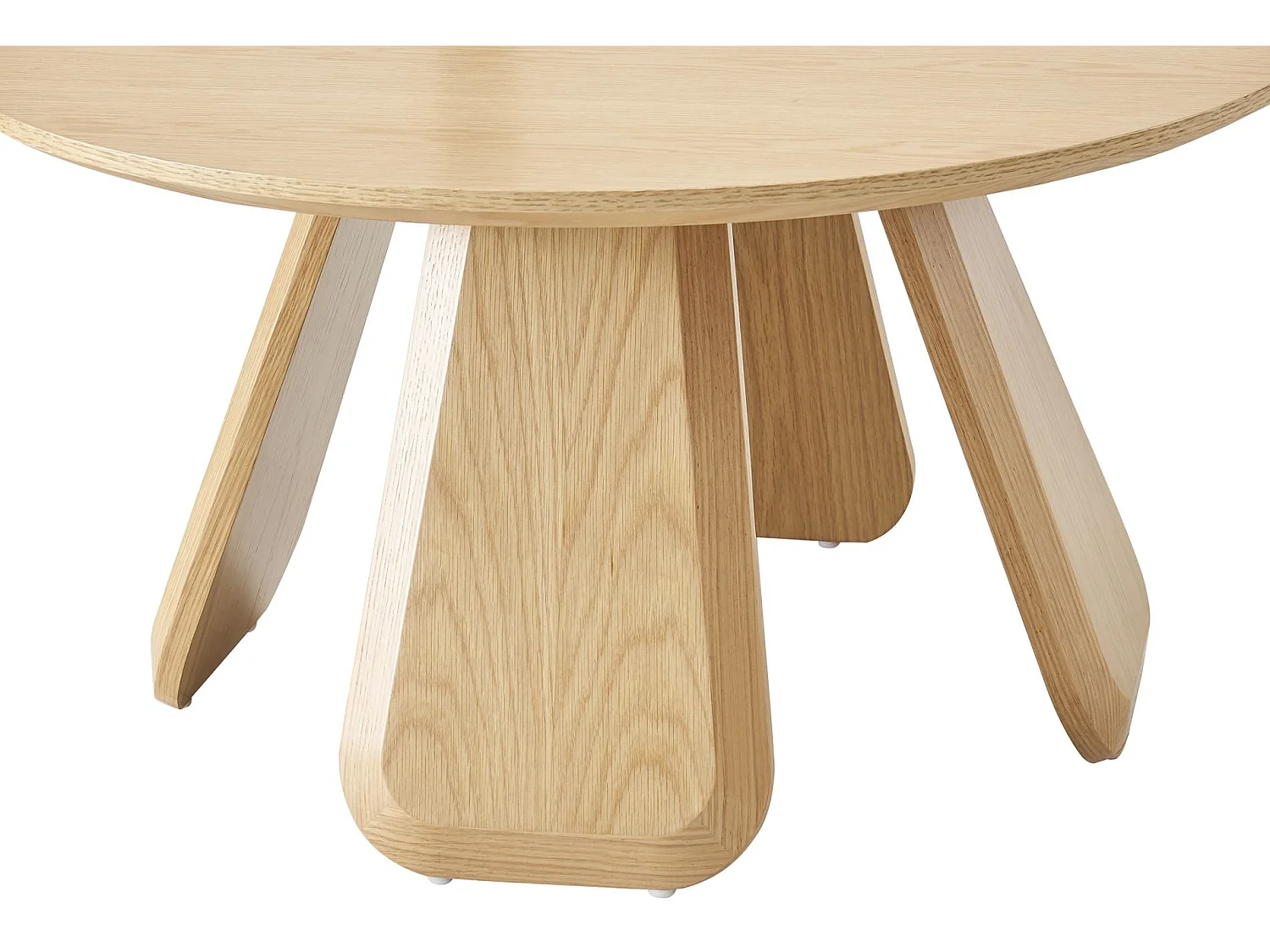 Ronde salontafel 80 cm – eikenhoutlook – MDF met echt houtfineer – AFFITLY