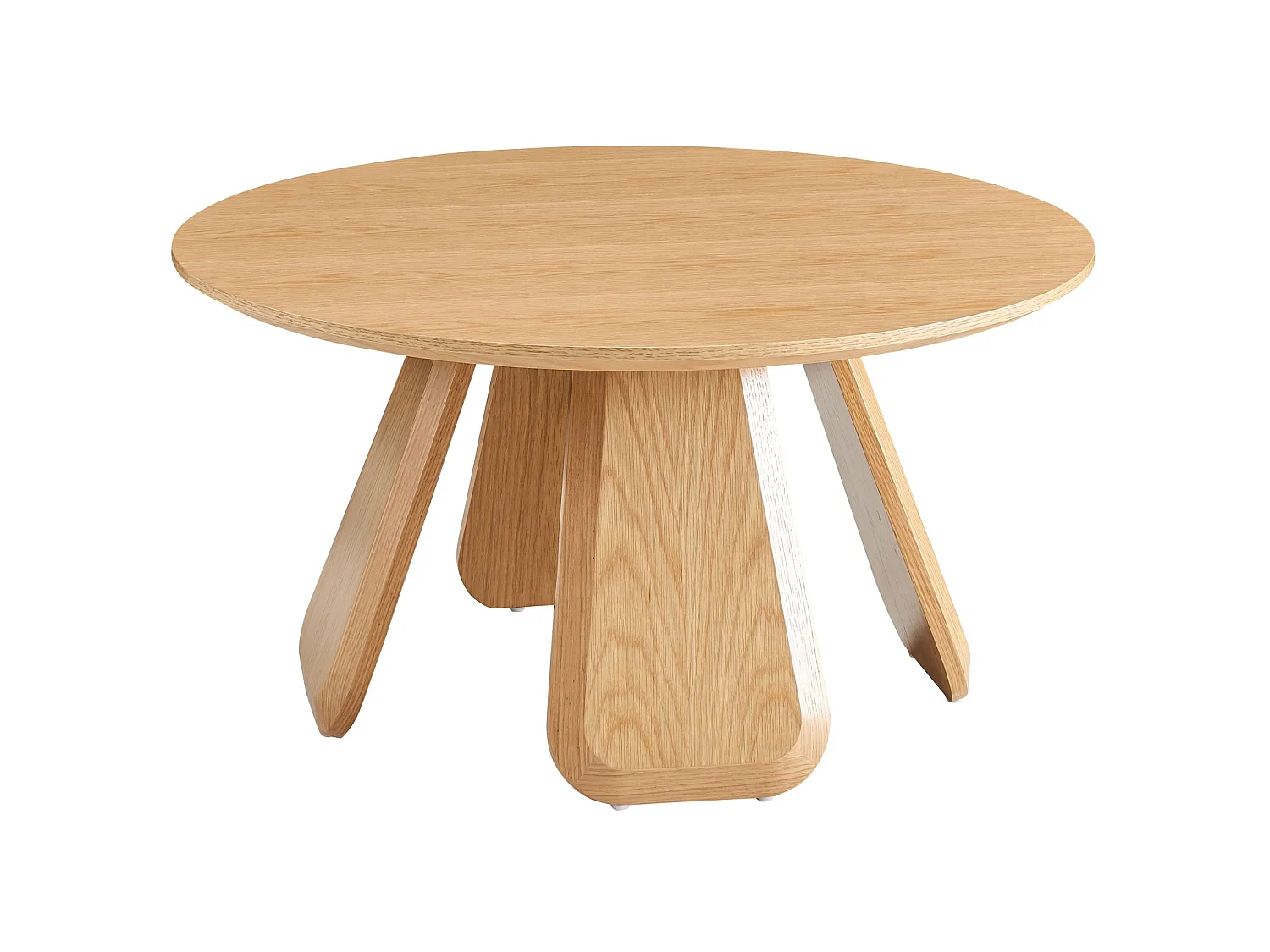 Ronde salontafel 80 cm – eikenhoutlook – MDF met echt houtfineer – AFFITLY
