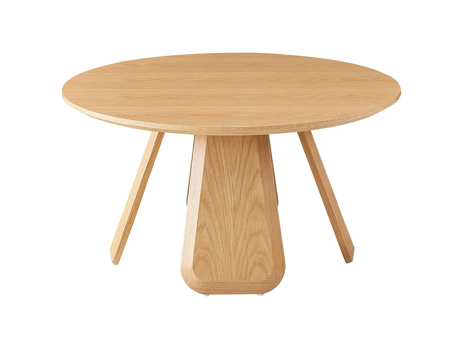Ronde salontafel 80 cm – eikenhoutlook – MDF met echt houtfineer – AFFITLY