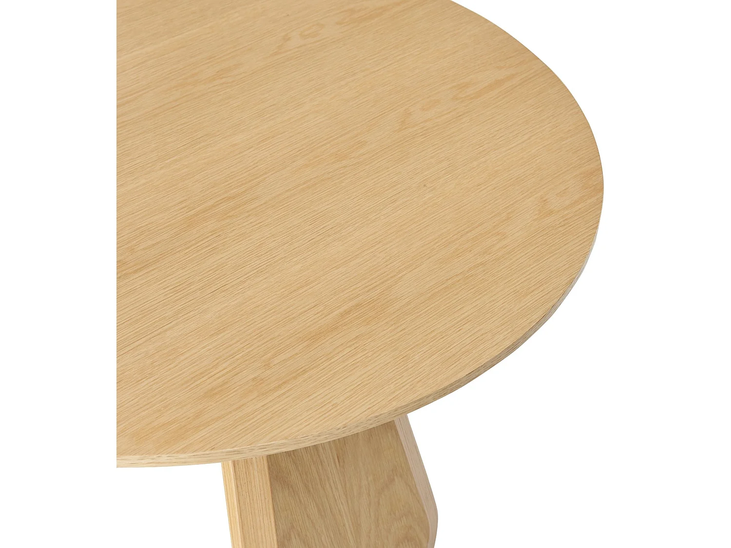 Ronde salontafel 80 cm – eikenhoutlook – MDF met echt houtfineer – AFFITLY