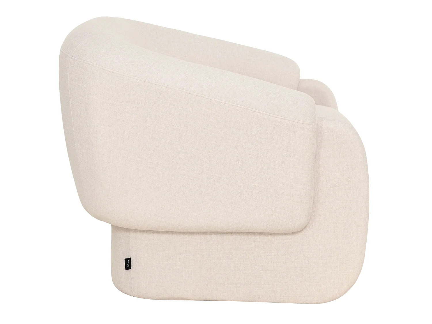 Fauteuil relax en velours facile d'entretien – Crème – BALISTY
